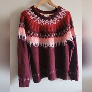 Sonoma The Supersoft Sweater fairisle pattern pullover knit Women's XL